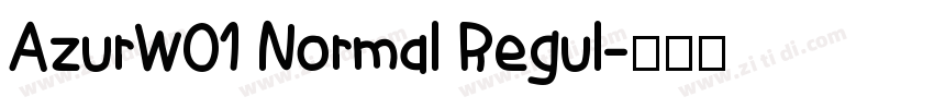 AzurW01 Normal Regul字体转换